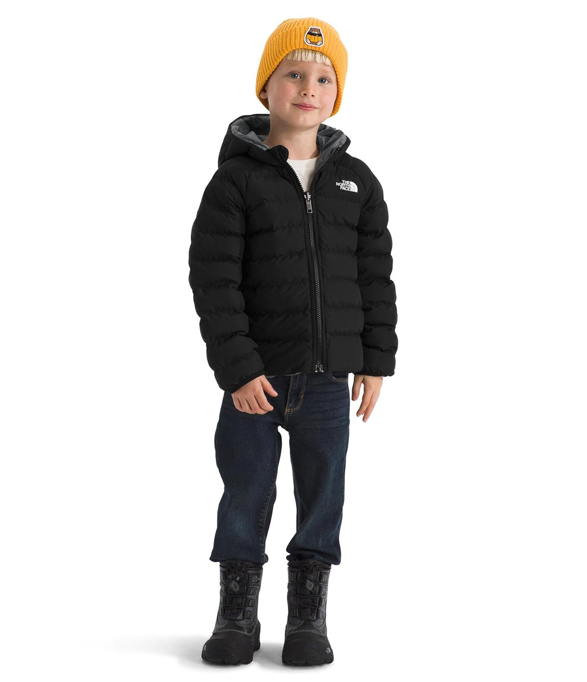 THE NORTH FACE Reversible Perrito Insulated Hooded Jacket | 2 in 1 Winter Coat for Boys & Girls', Lightweight & Water Repellent Chaqueta bebés unisex