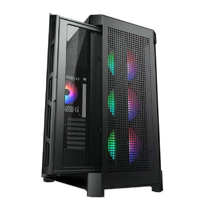 COUGAR Gabinete Airface Pro Negro – Cristal Templado, RGB, Torre E-ATX, Malla Frontal para Máxima Ventilación y Estética Premium