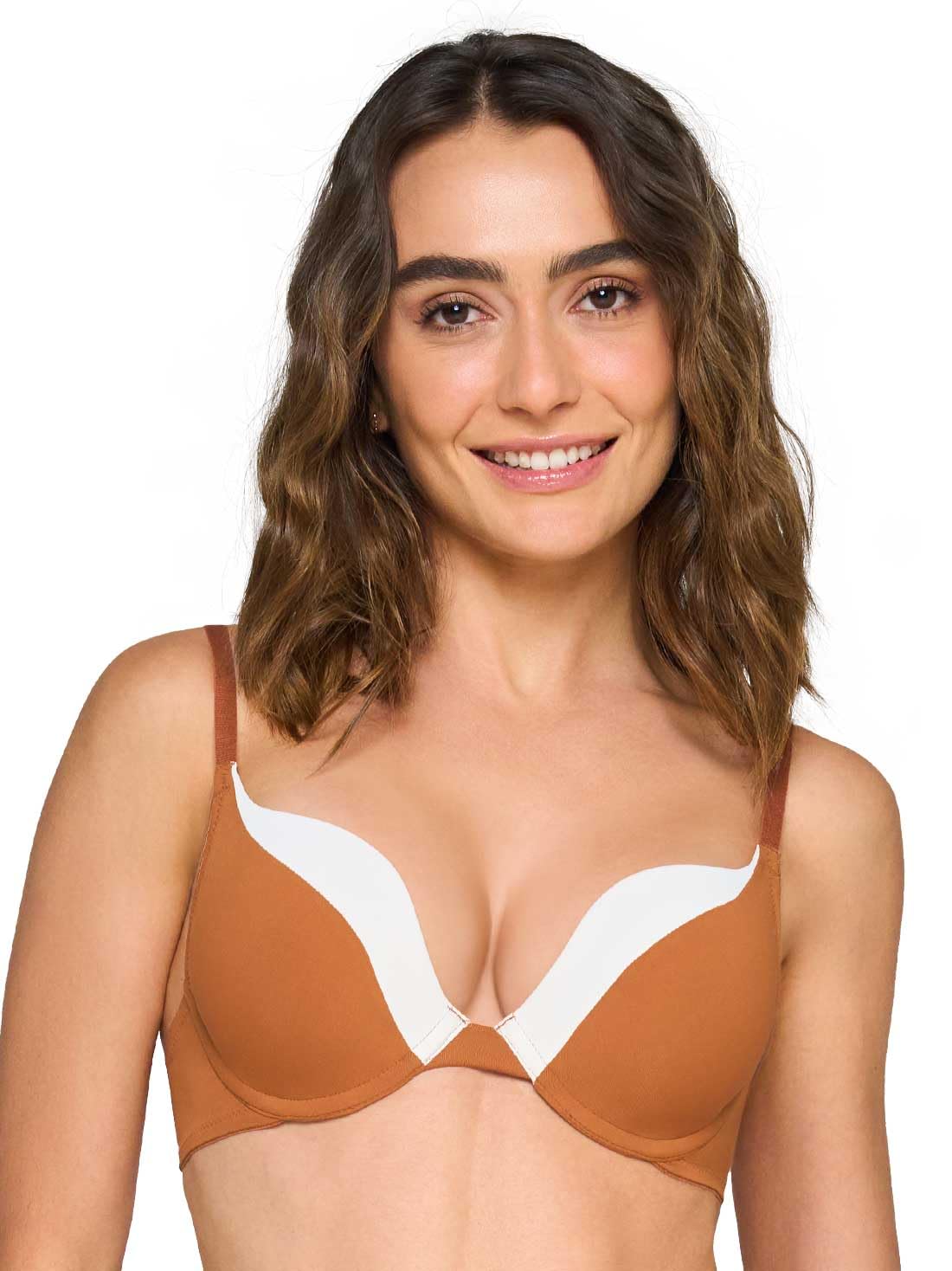 Ilusion Mujer Brasier Realza Busto Push Up Bra con Escote Profundo Copa Preformada y Varilla Bras para Escote en V 7926