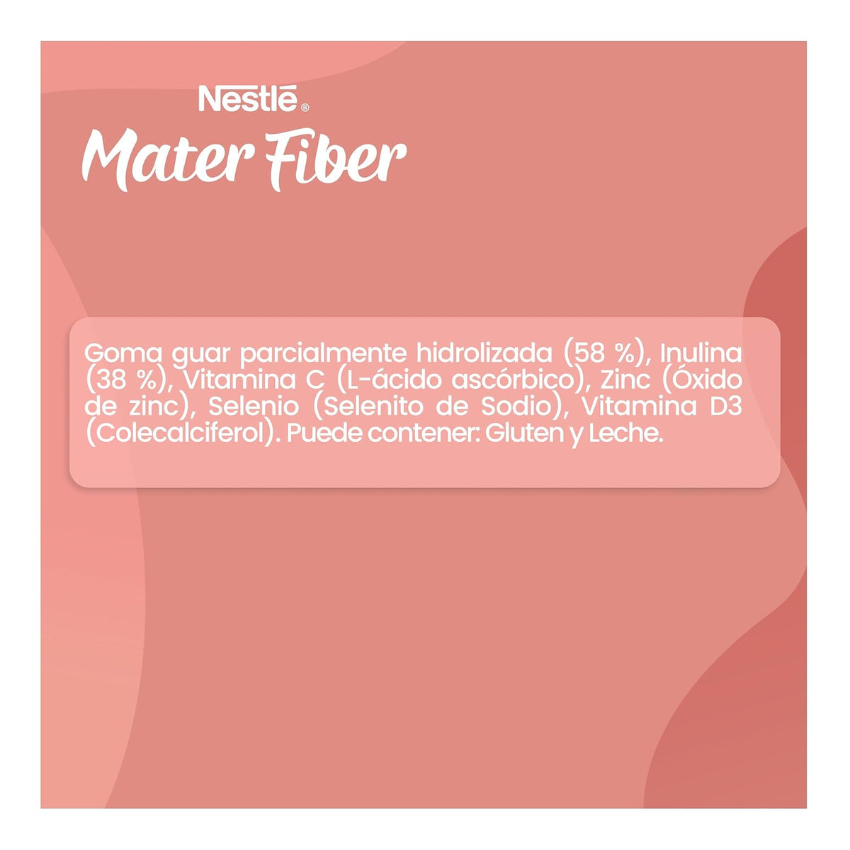 MaterFiber Nestlé Suplemento Fibra con Vitaminas C D Zinc Selenio Alivia Estreñimiento Flora Intestinal Polvo Lta de 300 g