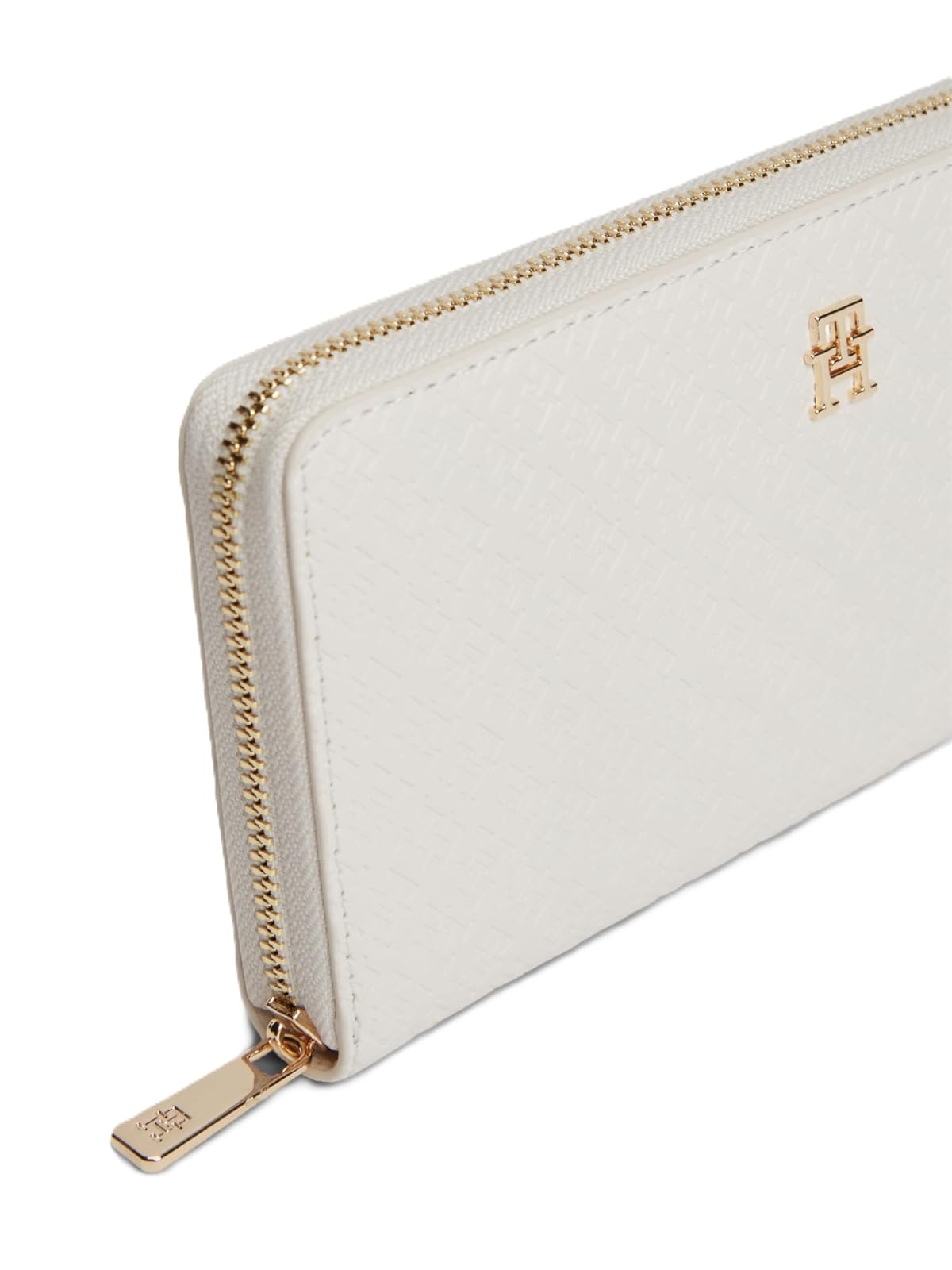 Tommy Hilfiger Cartera Zip Around Walllet para Mujer, Beige