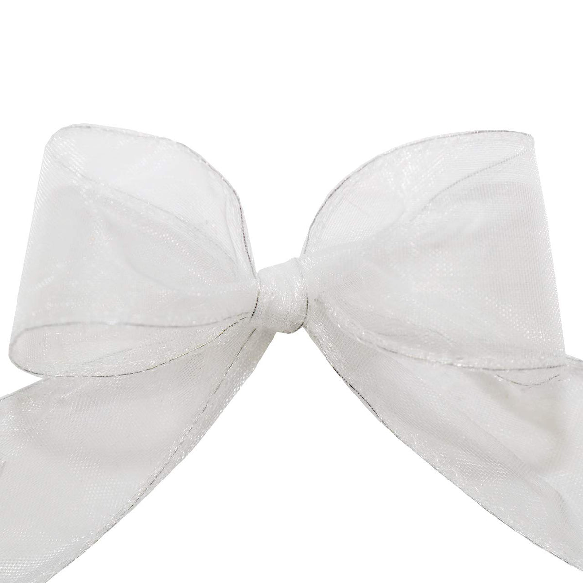 Morex Cinta de Gasa con Alambre de 1 Pulgada con Carrete de 25 Yardas, Color Blanco