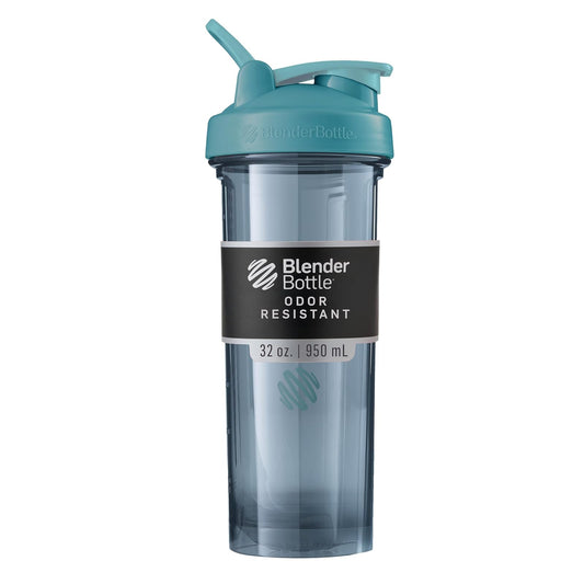 BlenderBottle Shaker Bottle Pro Series Perfecto para batidos de proteínas y pre entrenamiento, 32 onzas, azul cerúleo