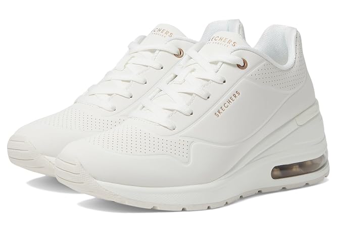 Skechers Million Air - Aire Elevado Zapatillas para Mujer | Tenis casuales, espuma viscoelástica refrigerada por aire, Skech-Air, ajuste de cuña con 1 pulgada de altura, sin cordones