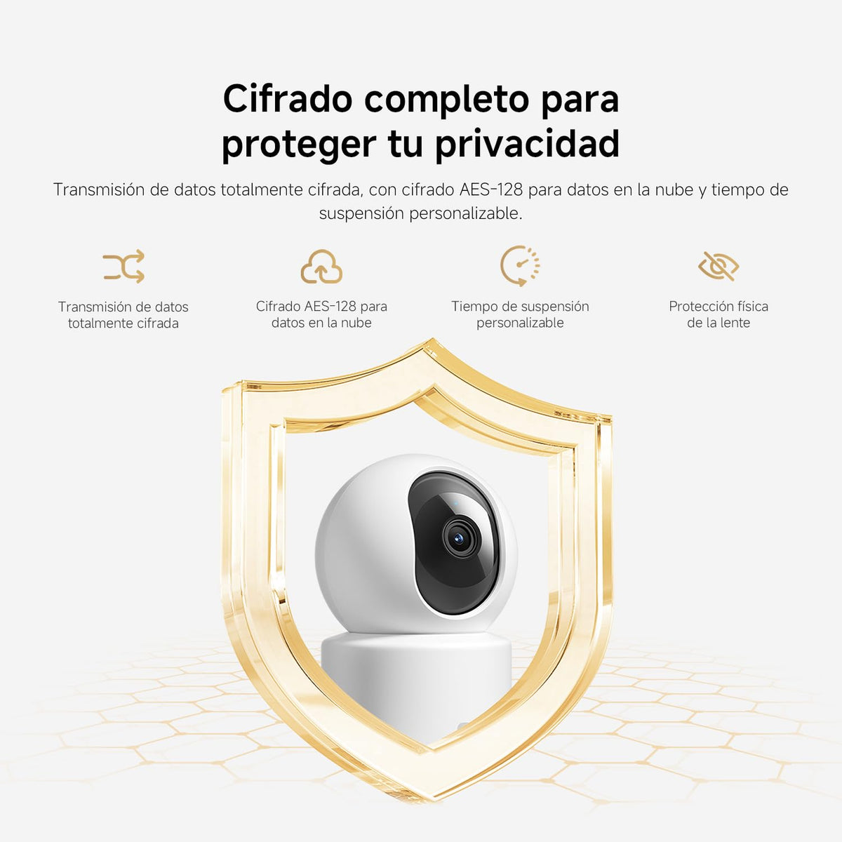 XIAOMI Smart Camera C201, Interior 360°, 1080P HD, Camara vigilancia Bebe | WiFi 6, Cubierta Física de Lente, Visión Nocturna en Color, Audio Bidireccional, Compatible con Alexa y Google