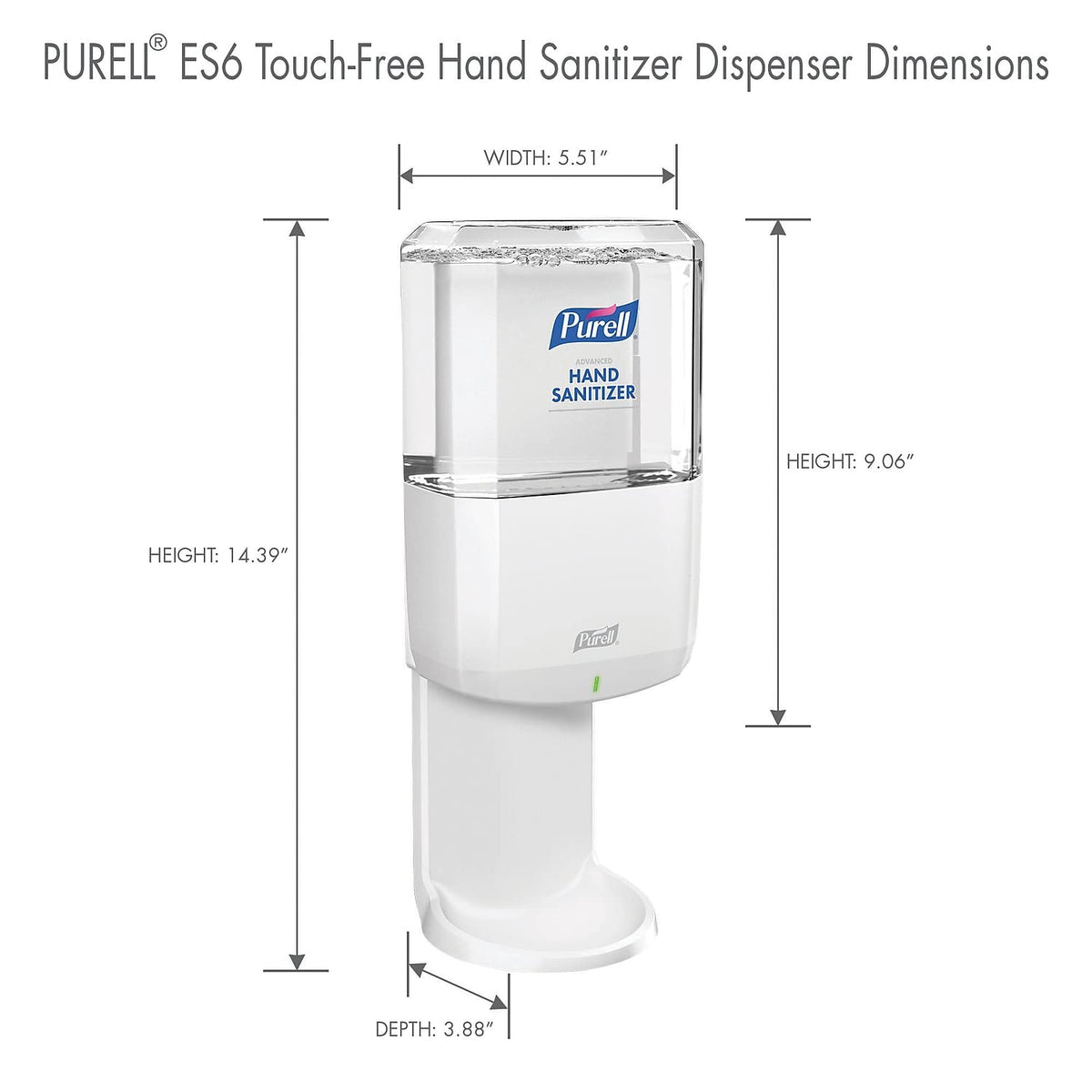Purell ES6 Dispensador Automático de Desinfectante de Manos Blanco