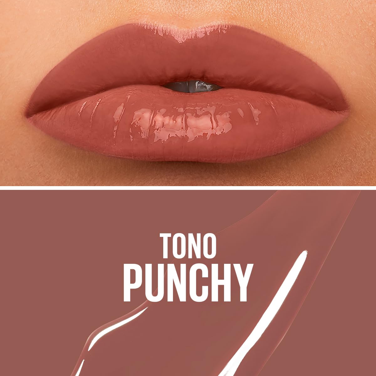 Maybelline Super Stay Vinyl Ink, Labial Líquido de Larga Duración, Efecto Vinilo y Acabado Brillante Instantáneo, Color Intenso por Hasta 16 Horas, Tono Punchy