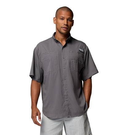 Columbia PFG Tamiami II Camisa de Pesca Manga Corta para Hombre - 2X - Color gris