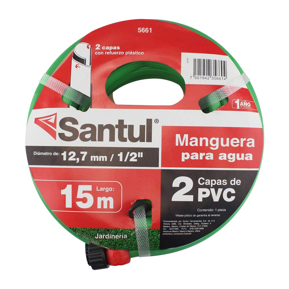 Santul 5661 Manguera con 2 capas, Conectores latonados, 15M
