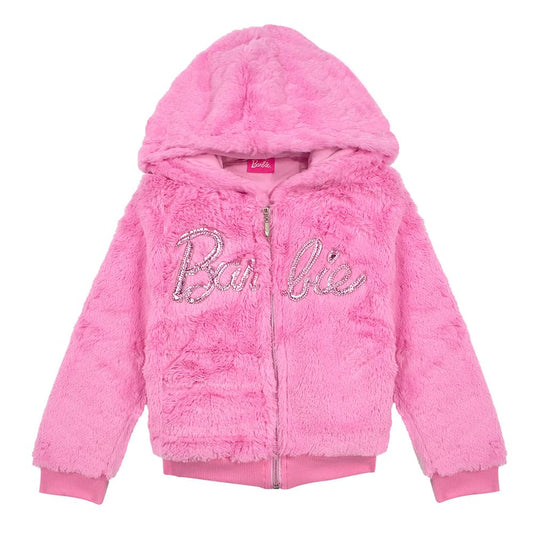 Barbie Chamarra Bomber Barbie Peluche Rosa Sudadera Niñas