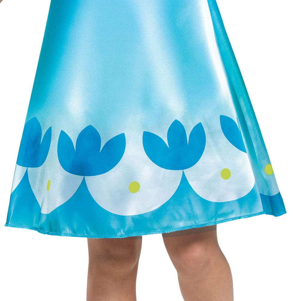 Trolls World Tour - Disfraz de Amapola para niños, Talla M (7-8) Azul