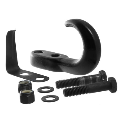CURT Gancho de Remolque 22411 | Acero negro atornillado, Capacidad 10 LB, Con clip de resorte