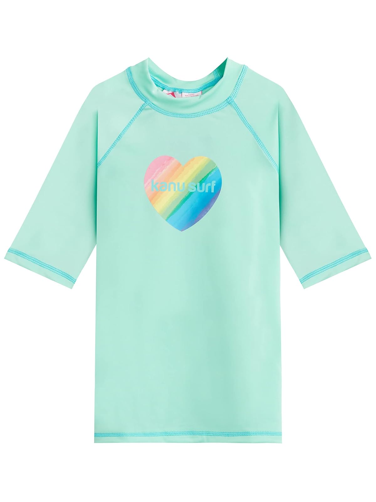 Kanu Surf Jade - Playera de natación con protección Solar UPF 50+ Playera contra Sarpullido para Niñas - Janie Ice Green - 4 Años