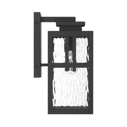 Hunter Fan, Colgante de pared Aspenbrook Negro Mate para Exterior 1 Luz, 14 pulgadas