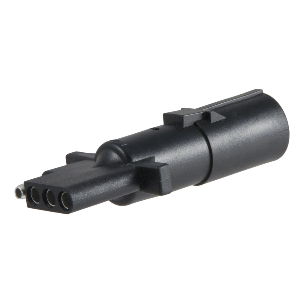 CURT Adaptador de Cableado Redondo 4 Pines para Remolque 4 Vías 58414, Negro
