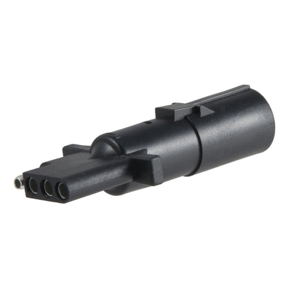 CURT Adaptador de Cableado Redondo 4 Pines para Remolque 4 Vías 58414, Negro
