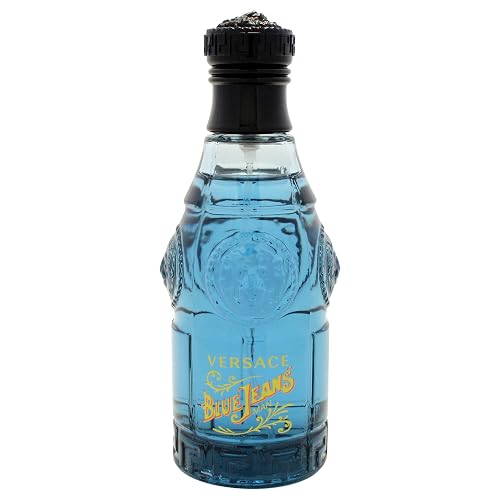 Versace - Blue Jeans de Gianni para Hombre, Eau de Toilette en Aerosol de 2.5 Onzas