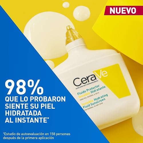 CeraVe Fluido Protector Invisible Hidratante 50FPS protector solar hidratante facial para piel seca 50ml
