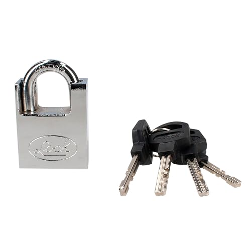 Lock L22A40DCSB Candado de Acero Antipalanca, Llave de Discos, Cromo Satinado, 40 mm