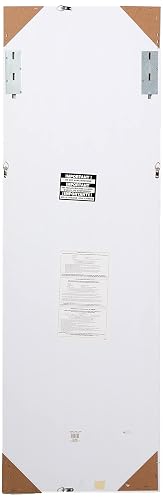 MCS 65730 12 por 121,9 cm Perchero para Puerta Espejo, 18 por 137,2 cm Acabado Blanco con Borde de Plata