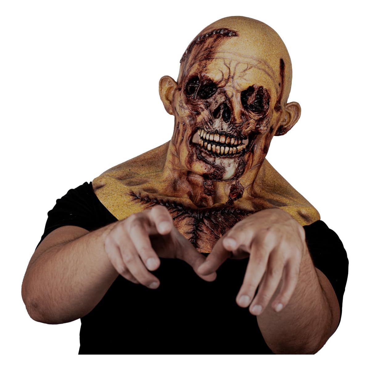 Ghoulish Productions Máscara De Látex Autopsy, Accesorio Látex Cosplay Zombie, Disfraz Aterrador para Halloween y Fiestas Temáticas, Cosplay Muerto Viviente, Diseño Artesanal Head Mask