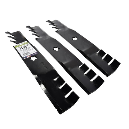 Maxpower 561735XB - Juego de acolchado comercial de 3 hojas para artesanos de corte de 48 pulgadas, Husqvarna, Poulan, reemplaza el fabricante original 173921, 532173921, Negro