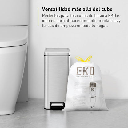 EKO Bolsas de Basura extrafuertes con cordón Tamaño B. 7-10 Litros. 80 unidades