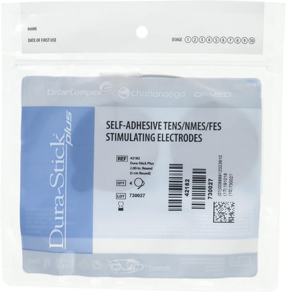 Chattanooga Dura-Stick Plus Self Adhesive Electrodes, 2" Round (40 Pack)