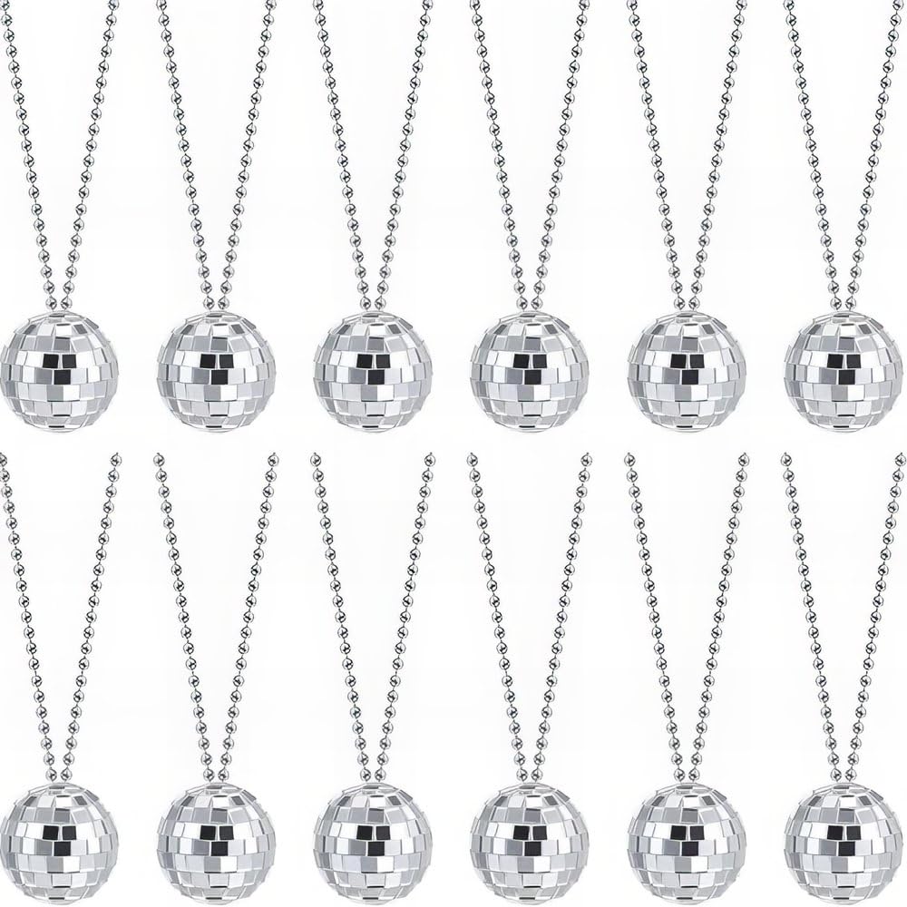 Rhode Island Novedad JNDISC2, Collar de bola de discoteca, Plata