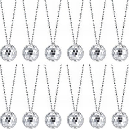 Rhode Island Novedad JNDISC2, Collar de bola de discoteca, Plata