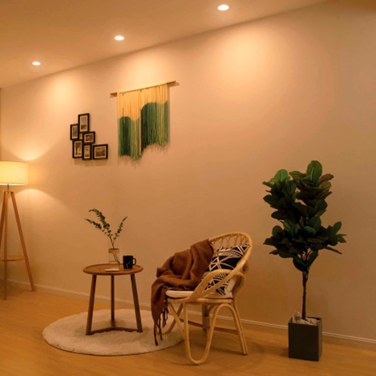 Philips LED 3 Focos LED 6W luz cálida