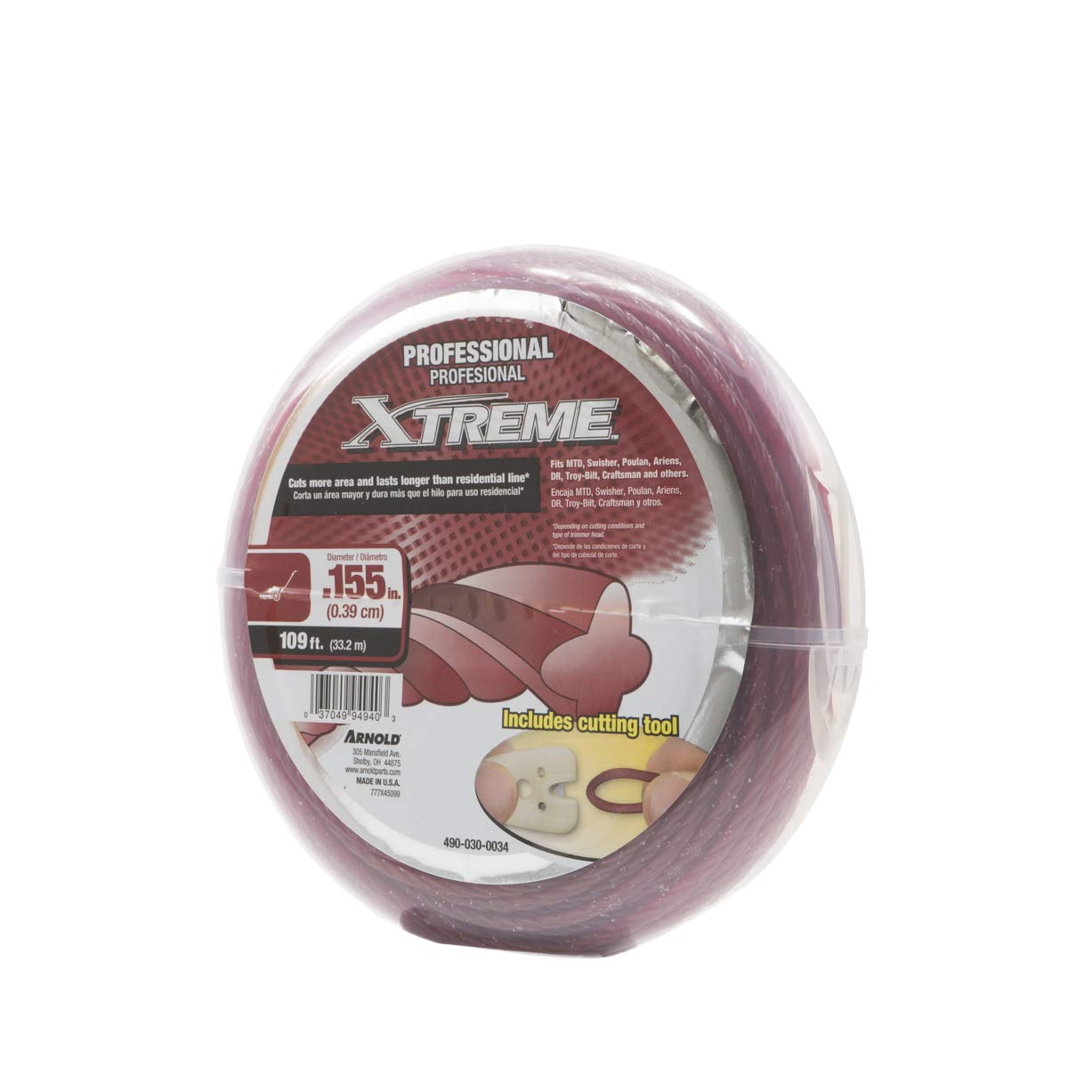 Arnold . Línea de Recortadora de Grado Profesional Xtreme de 155 Pulgadas x 109 pies
