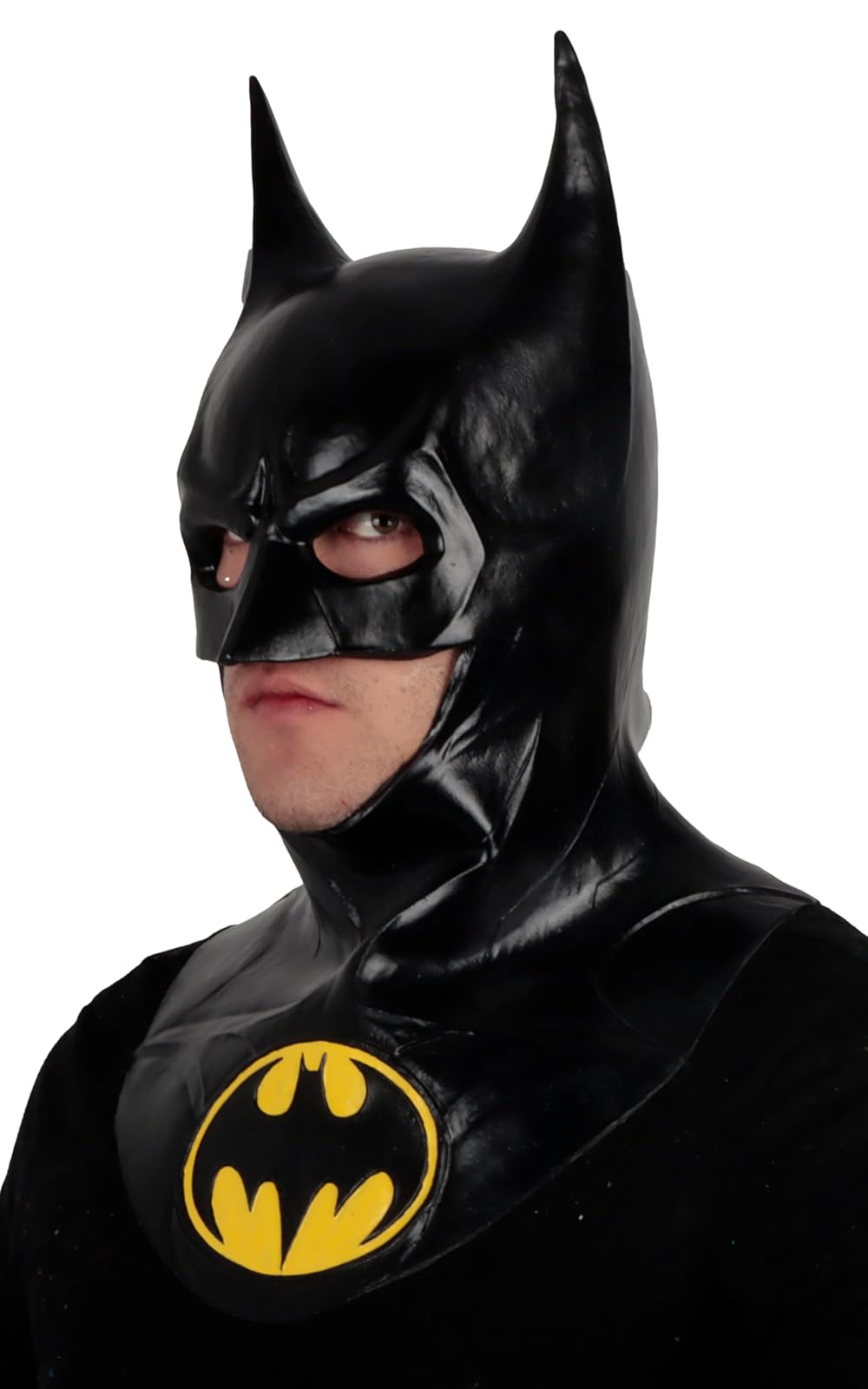 REV Máscara Pechera Batman, Licencia Oficial DC Warner Bros. Diseño Detallado, Hecho en México, Talla M Adulto