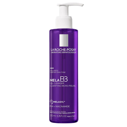La Roche-Posay Mela B3 Gel Limpiador Facial Anti-Manchas con Melasyl 200ml | Purifica la Piel, Unifica el Tono y Corrige Manchas, con Melasyl y Niacinamida, para Todo Tipo de Piel