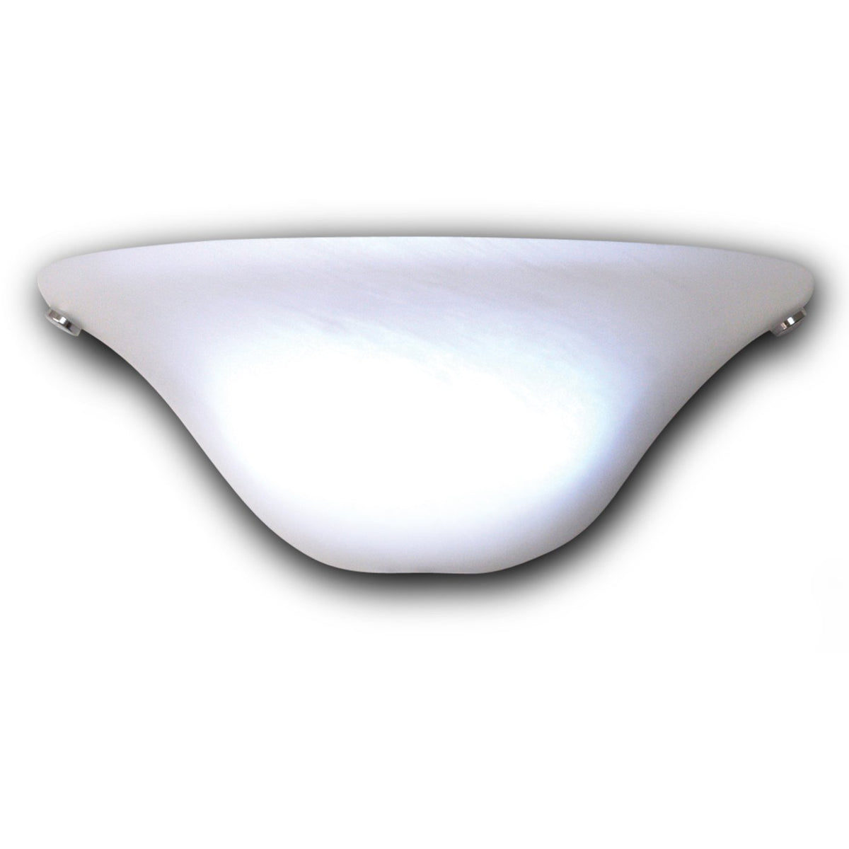 It's Exciting Lighting IEL-4400 - Cono de Vidrio de mármol Esmerilado, Funciona con baterías, Temporizador de 4 Horas, Half Moon Marble, Blanco, 1