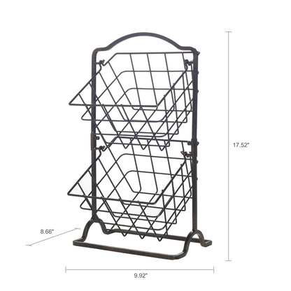 Gourmet Basics – por Mikasa 5217596 Organización cesta, color negro