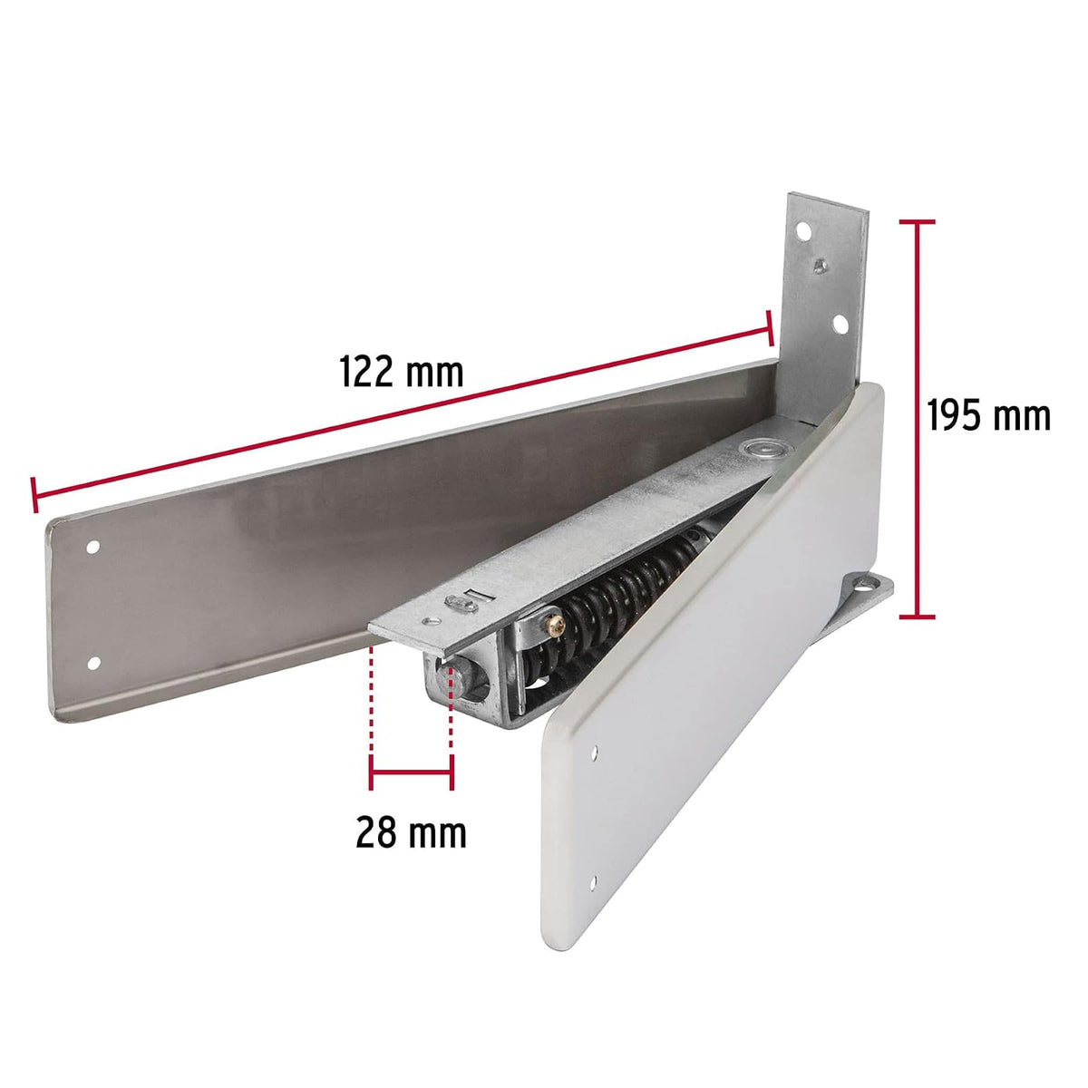 Hermex BIP-153, Bisagra de piso fabricada en acero cromado