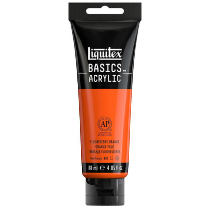 Liquitex Basics Pintura Acrílica, Tubo de 4 oz - Naranja - Tubo de 4 onzas