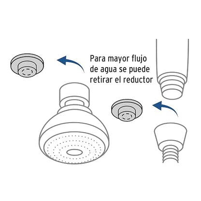 Foset Basic R-007, Regadera plástica tipo teléfono, Basic