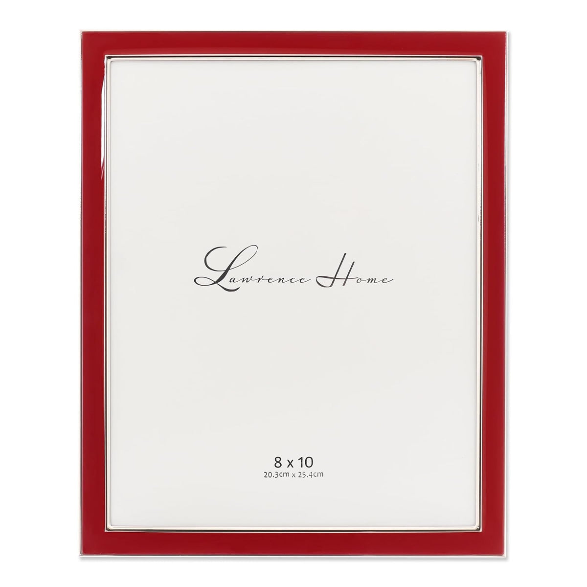 Lawrence Frames Marco de Fotos Metal con Esmalte Blanco - Rojo - 20.32 x 25.4 cm (8x10 pulg.)