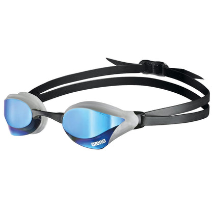 Arena Cobra Core Swim Goggles for Men and Women - Espejo antiempañamiento con deslizamiento (nuevo) - Azul, plateado