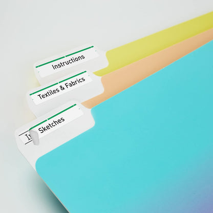 Avery Etiquetas verdes para carpetas de archivos para impresoras láser y de inyección de tinta con tecnología TrueBlock, 2/3" x 3-7/16", caja de 1500 (5866)