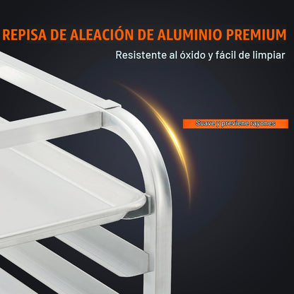 VEVOR - Estante para sartenes para panadería comercial de 20 niveles con ruedas de freno, almacenamiento de aluminio para media hoja y completa, estante de velocidad para cocina, hogar, equipo de