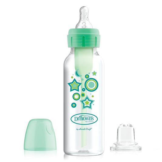 Dr. Brown's Natural Flow Options+ Kit de Transición 2 en 1 del Biberón al Vasito, Verde (Green), 250 ml