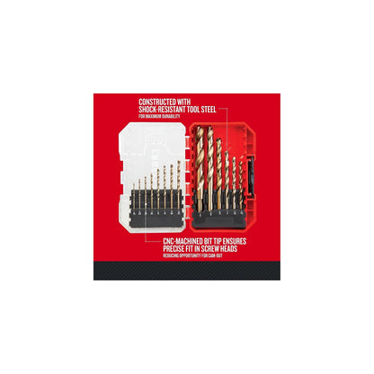 CRAFTSMAN - Juego de brocas de óxido dorado de 14 piezas para madera, plástico o metal (CMAM2214)