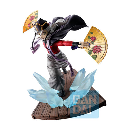 Bandai Spirits - Ichibansho, Demon Slayer, Estatuilla, 15 cm (6") | Dos abanicos con motivo de loto, base de cristales translúcidos, capa en movimiento, escultura dinámica, coleccionista adulto