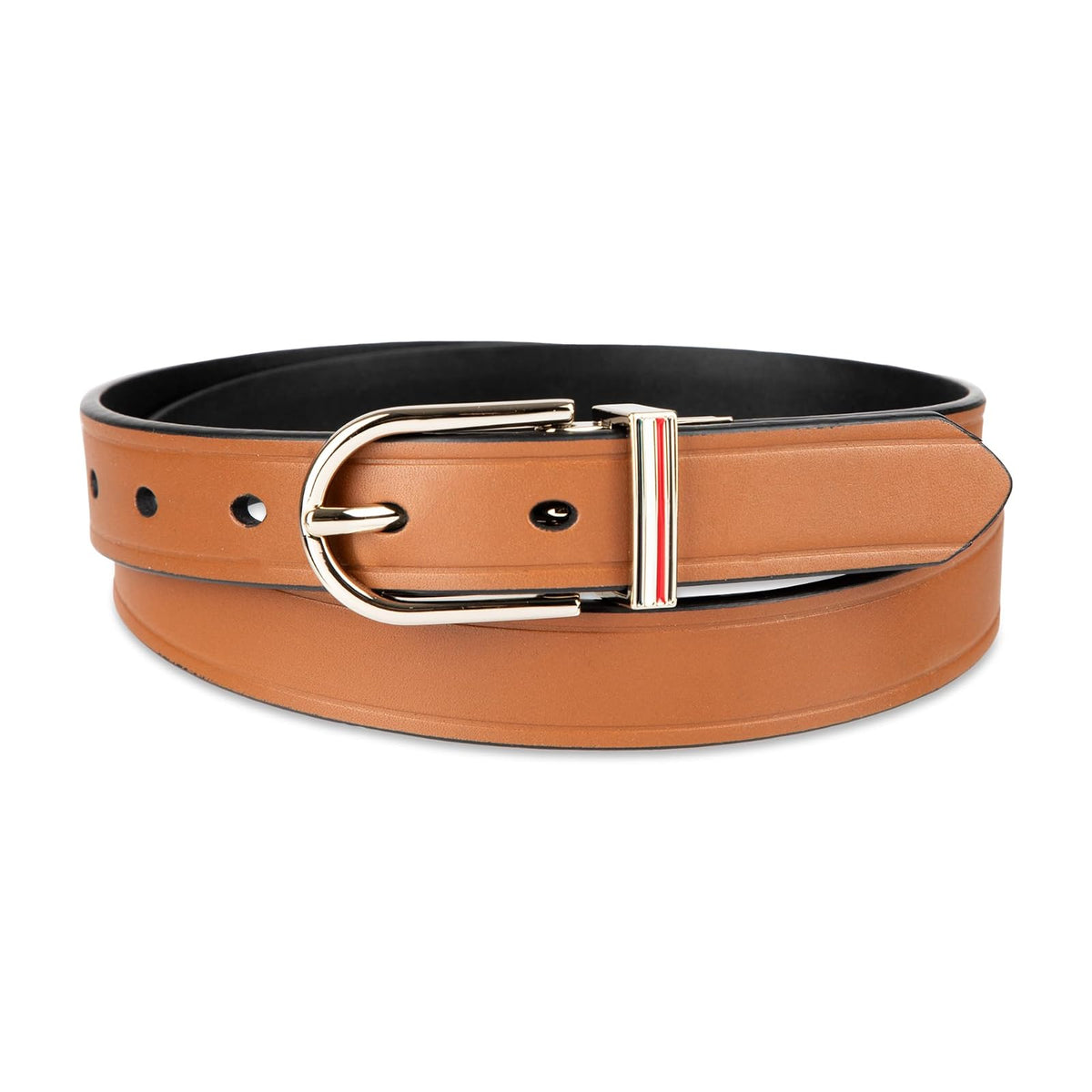 Tommy Hilfiger Two-in-one Reversible Slim Width Dress Casual Leather Belt for Jeans, Trousers and Dresses Cinturón Mujer
