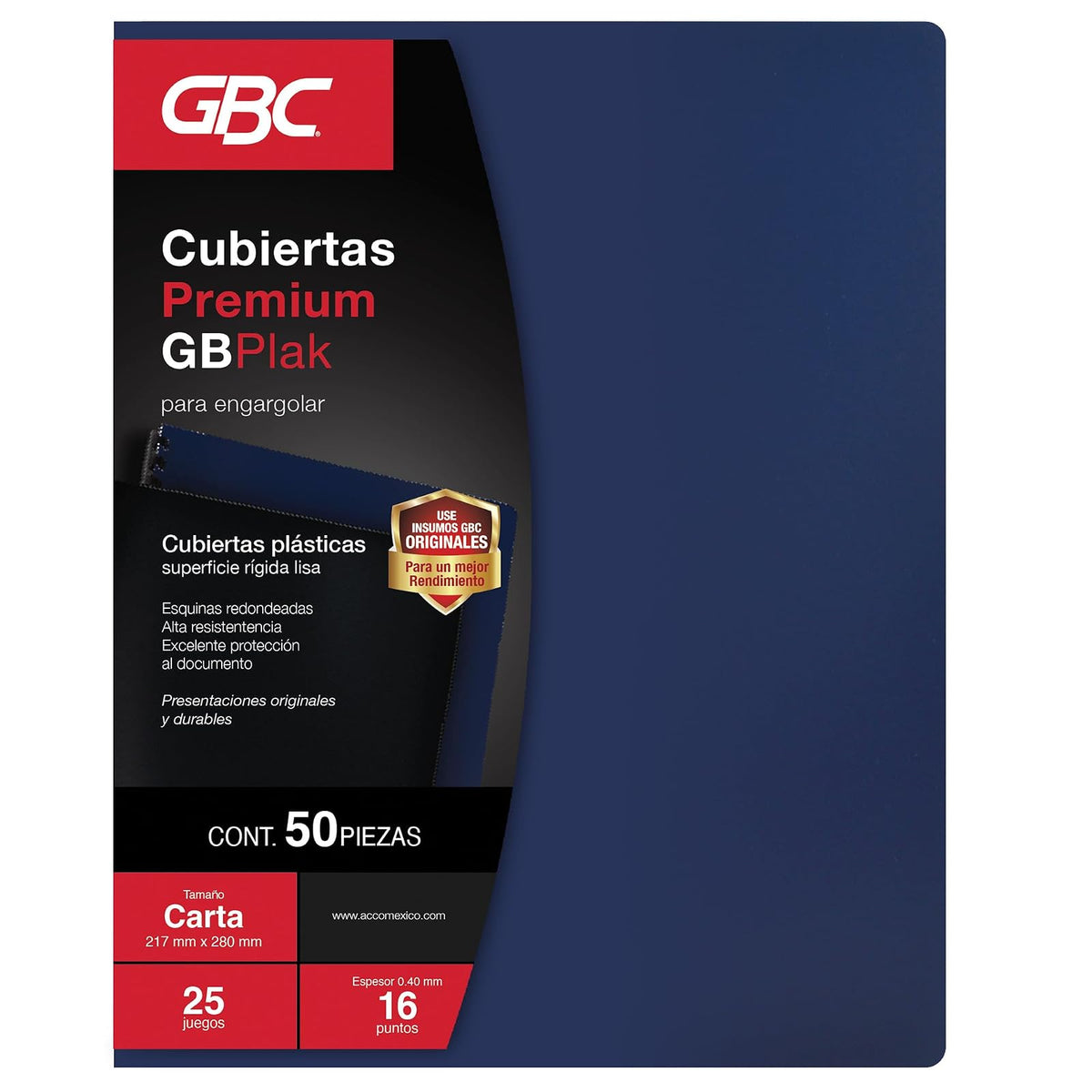 GBC P3541 Cubierta para Encuadernar Premium Liso Azul Obscuro