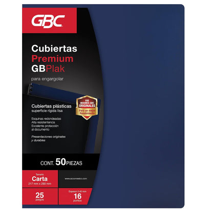 GBC P3541 Cubierta para Encuadernar Premium Liso Azul Obscuro