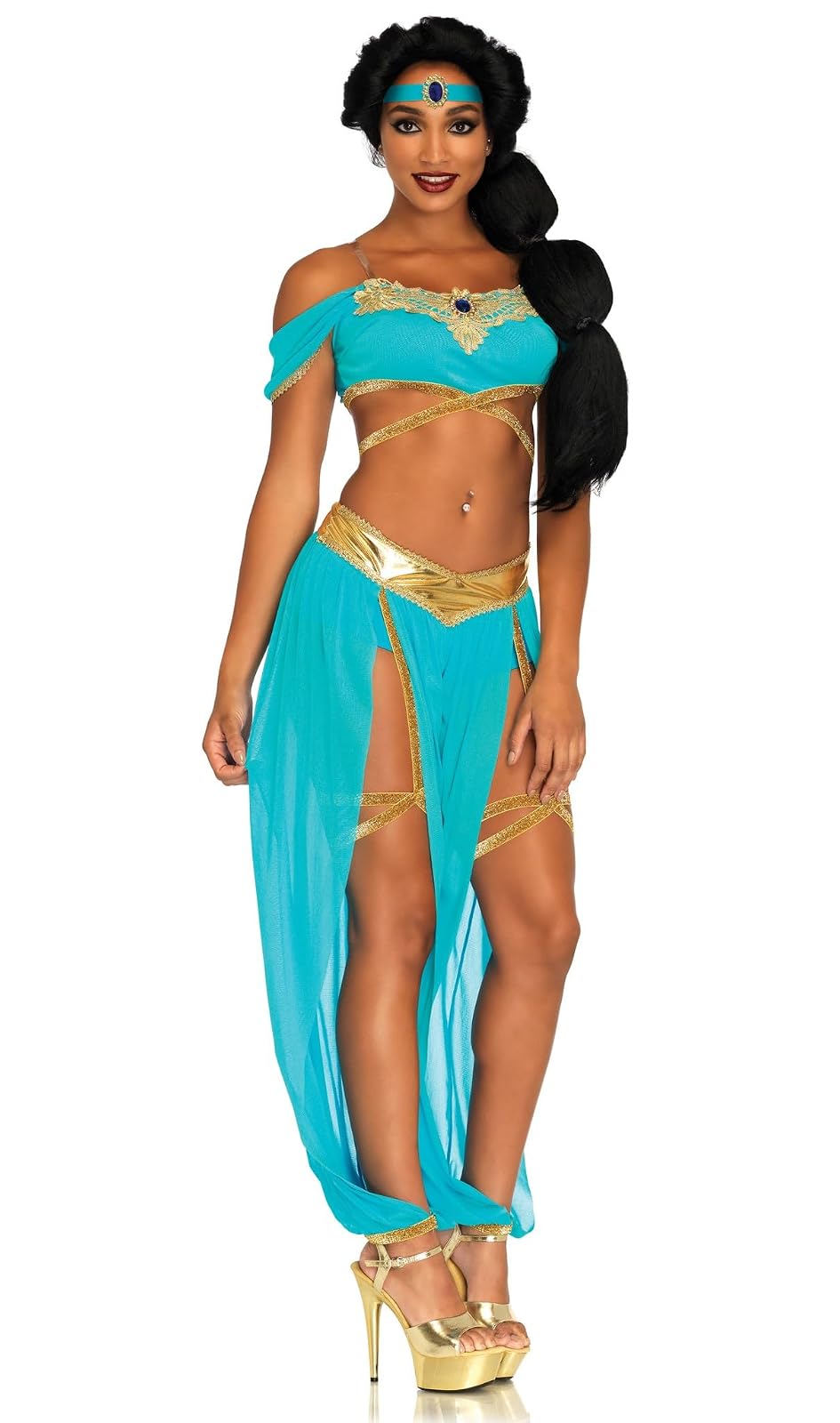 Leg Avenue Oasis - Disfraz de princesa árabe para mujer, Azul, XX-Small
